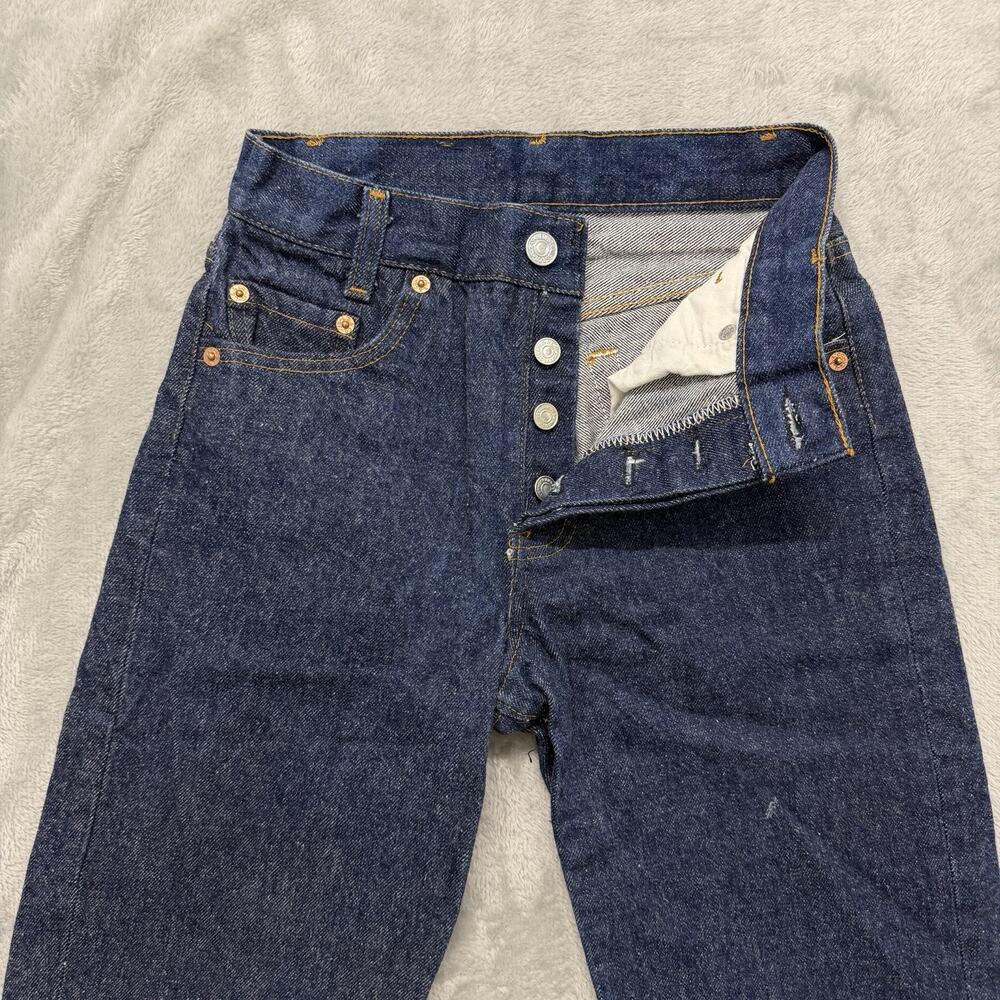 Vtg 1983 Levis 701 Jeans 26x30 (Fits 24x27.5) Blue Straight Student Fit Made USA - Picture 2 of 13